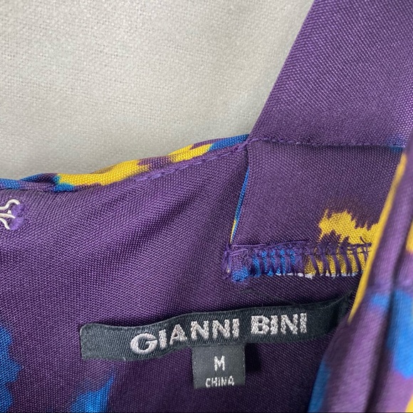 M GIANNI BINI VNECK DRESS maxi gown wedding date night - Picture 4 of 16